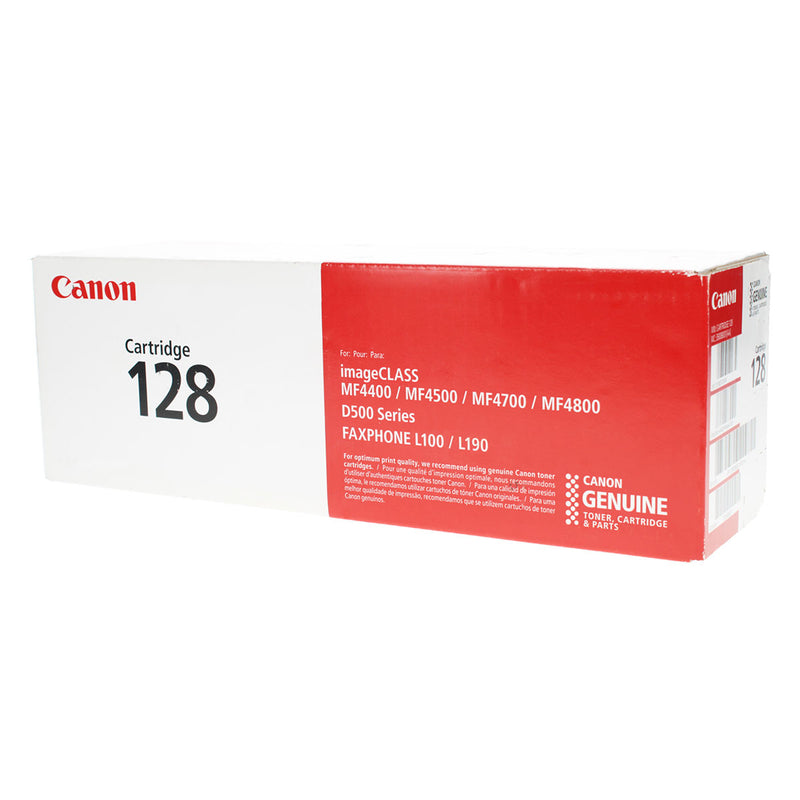OEM Canon 128 (3500B001) Toner Cartridge, Black, 2.1K Yield