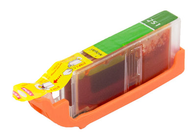 Compatible Canon CLI-251XL (CLI-251Y) InkJet Cartridge, Yellow, 660 High Yield