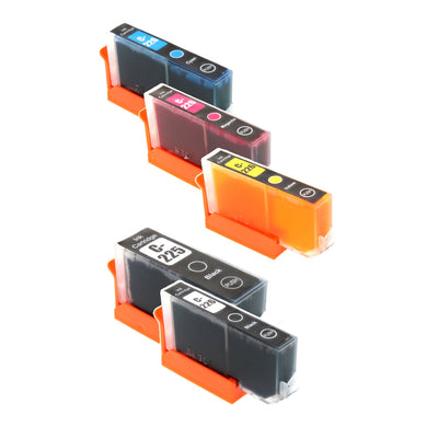 Compatible Canon PGI225/CLI226-5PK (O170042) Inkjet Color Combo, Blk,Blk, Cyan, Magenta, Yellow, 510 Yield, 5 Cartridge Pack (K/K/C/M/Y)