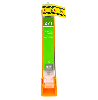 Remanufactured Canon 271XL (CLI-271XLGY) InkJet Cartridge, Gray, 300 High Yield