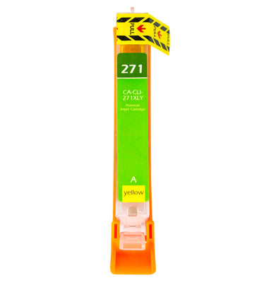 Compatible Canon 271XL (CLI-271XLY) InkJet Cartridge, Yellow, 5565 High Yield
