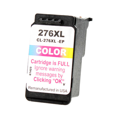 Remanufactured Canon CL-276XL (4987C001) InkJet Cartridge, Tri-Color, 300 High Yield