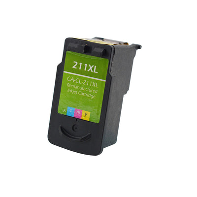 Remanufactured Canon 211XL (CLI-211XL) InkJet Cartridge, Tri-Color, 350 High Yield