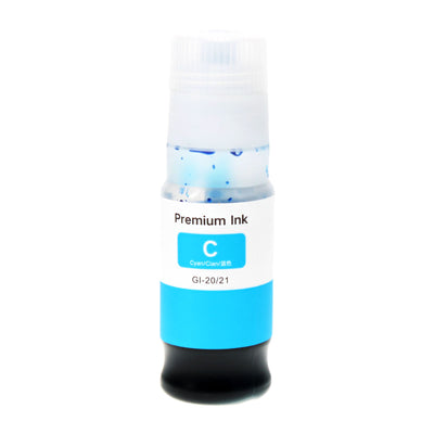 Compatible Canon GI-20C, GI-21C (4537C001, 3394C001) Inkjet Bottle, Cyan, 70ml