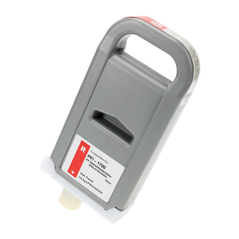 Remanufactured Canon PFI-1700R (0783C001) Wide Format, Red, 700ml