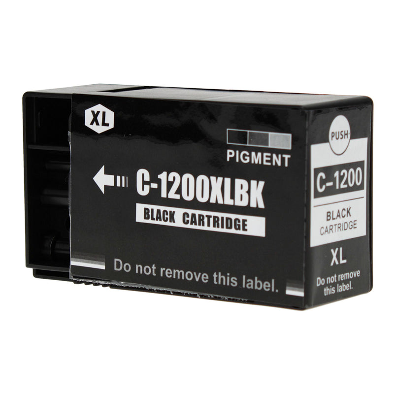 Compatible Canon 1200XL (PGI-1200XL) InkJet Cartridge, Pigment Black, 1.2K High Yield