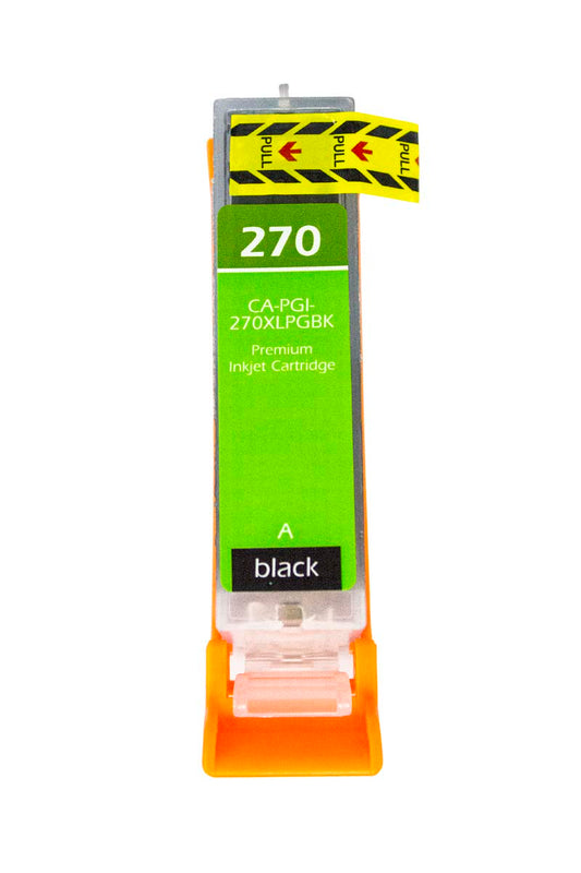 Remanufactured Canon 270XL (PGI-270XL) InkJet Cartridge, Pigment Black, 500 High Yield