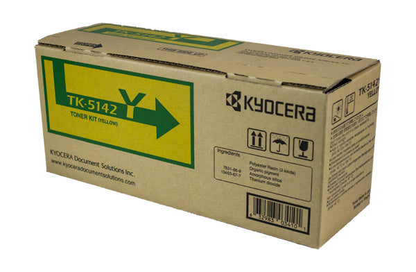 OEM Kyocera Mita TK-5142Y (1T02NRAUS0) Toner Cartridge, Yellow, 5K Yield