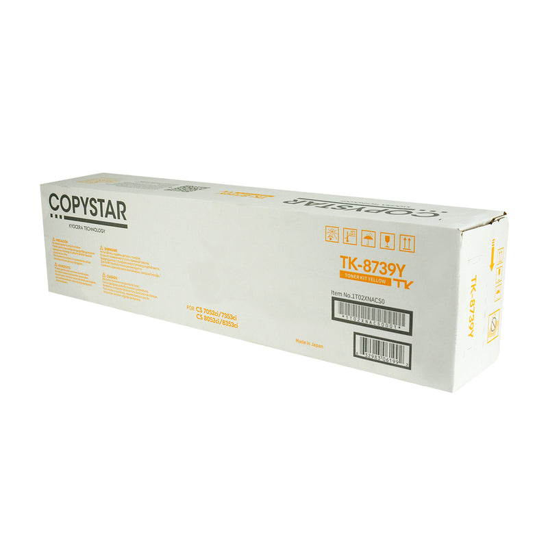 OEM Copystar TK-8739Y (1T02XNACS0) Toner Cartridge, Yellow, 40K Yield
