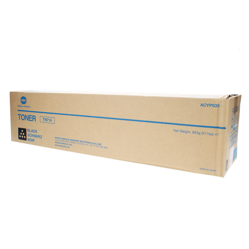 OEM Konica Minolta TN714 (ACYP030) Toner Cartridge, Black, 45K Yield