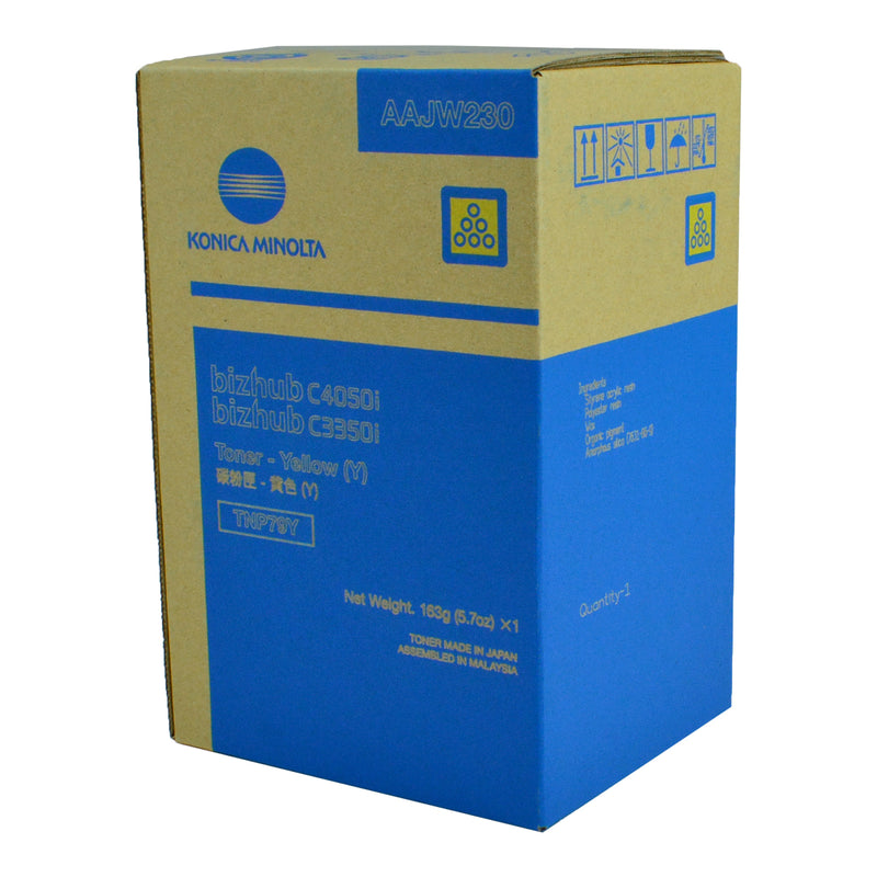 OEM Konica Minolta TNP79Y (AAJW230) Toner Cartridge, Yellow, 9K Yield