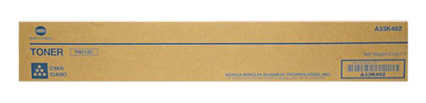 OEM Konica Minolta TN512C (A33K432) Toner Cartridge, Cyan, 26K Yield