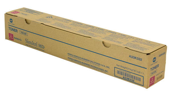 OEM Konica Minolta TN512M (A33K332) Toner Cartridge, Magenta, 26K Yield