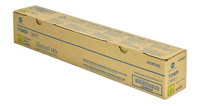 OEM Konica Minolta TN512Y (A33K232) Toner Cartridge, Yellow, 26K Yield