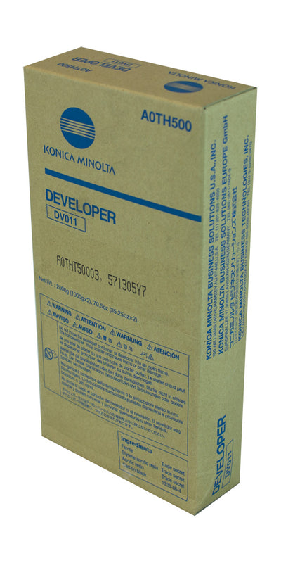 OEM Konica Minolta DV011 (A0TH500) Developer, Black, 1,000K Yield