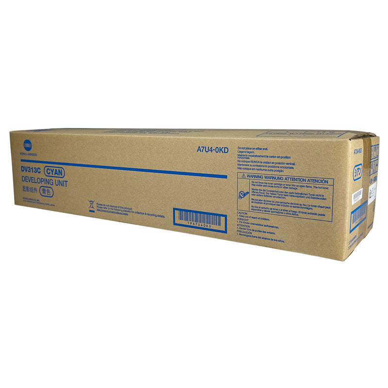 OEM Konica Minolta DV313C (A7U40KD) Developer Unit, Cyan, 600K Yield