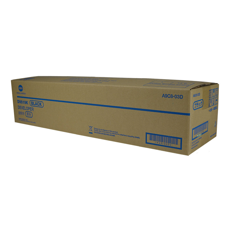 OEM Konica Minolta DV619K (A9C803D) Developer Unit, Black, 600K Yield