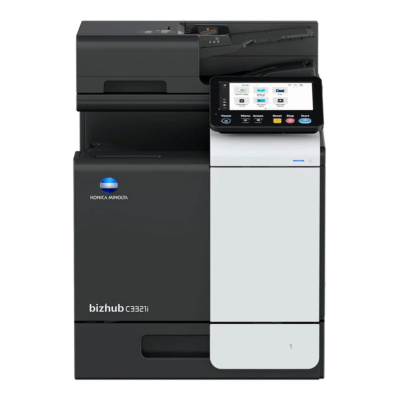 OEM Konica Minolta bizhub C3321i (AAJP017) MFP, 35 ppm Color, Print, Copy, Scan, (Fax), Full Yield Toner, K=13K Yield, CMY=9K Yield