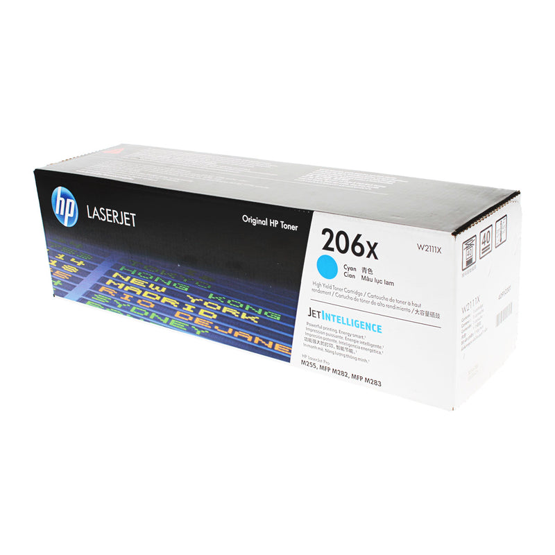 OEM HP 206X (W2111X) Toner Cartridge, Cyan, 2.45K High Yield