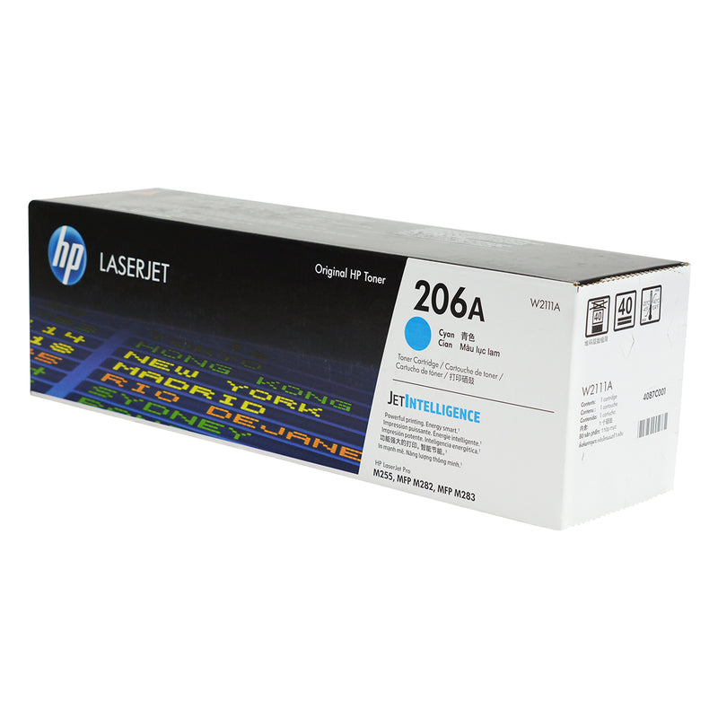 OEM HP 206A (W2111A) Toner Cartridge, Cyan, 1,250 Yield
