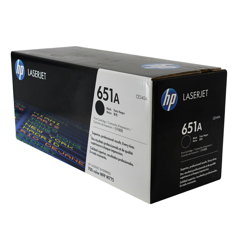 OEM HP 651A (CE340A) Toner Cartridge, Black, 13.5K Yield