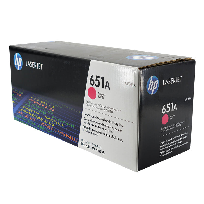 OEM HP 651A (CE343A) Toner Cartridge, Magenta, 16K Yield