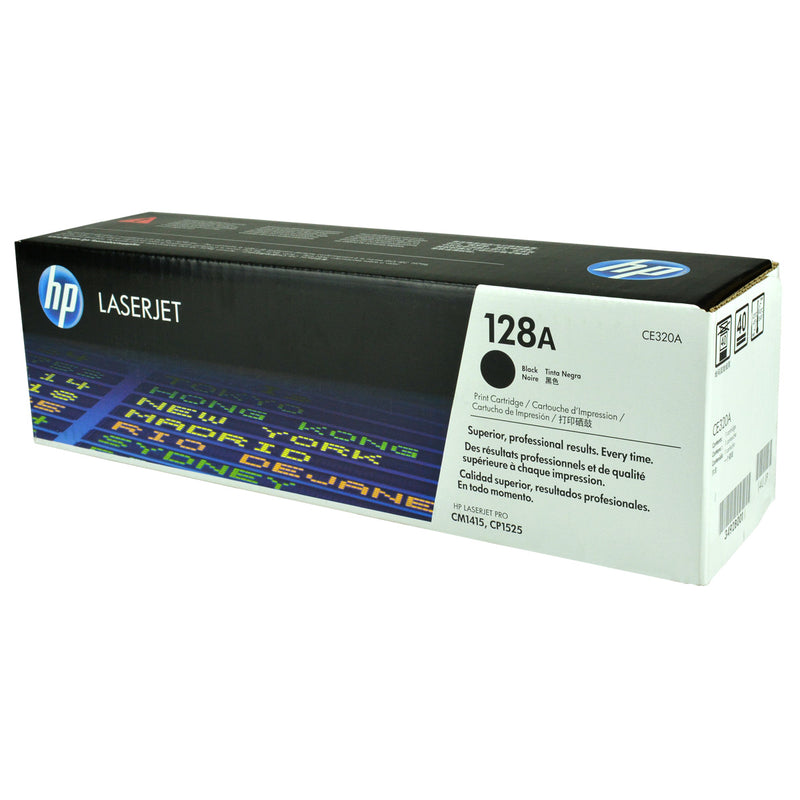 OEM HP 128A (CE320A) Toner Cartridge, Black, 2K Yield