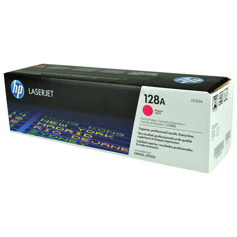 OEM HP 128A (CE323A) Toner Cartridge, Magenta, 1.3K Yield