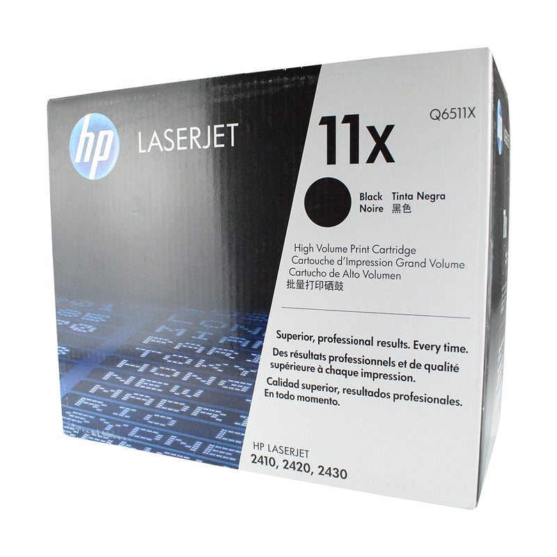 OEM HP 11X (Q6511X) Toner Cartridge, Black, 12K High Yield