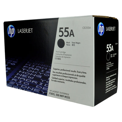 OEM HP 55A (CE255A) Toner Cartridge, Black, 6K Yield