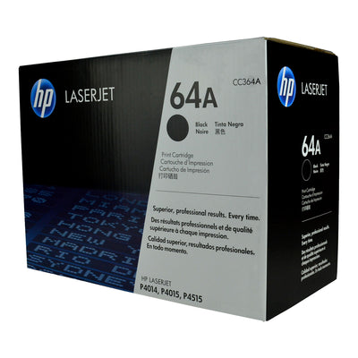 OEM HP 64A (CC364A) Toner Cartridge, Black, 10K Yield