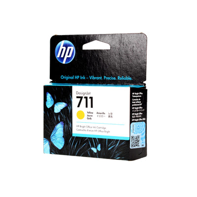 OEM HP 711 (CZ132A) Inkjet, Yellow, 29 Yield
