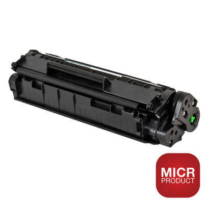 Compatible HP 12A (Q2612A) MICR Toner Cartridge, Black, 2K Yield