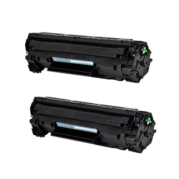 Compatible HP 83A (CF283A) Toner Cartridge, Black, 1.5K Yield, 2 Cartridge Value Pack