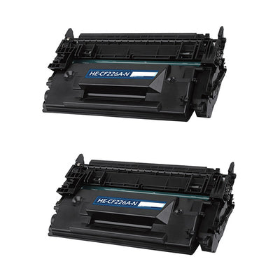 Compatible HP 26A (CF226A) Toner Cartridge, Black, 3.1K Yield, 2 Cartridge Value Pack