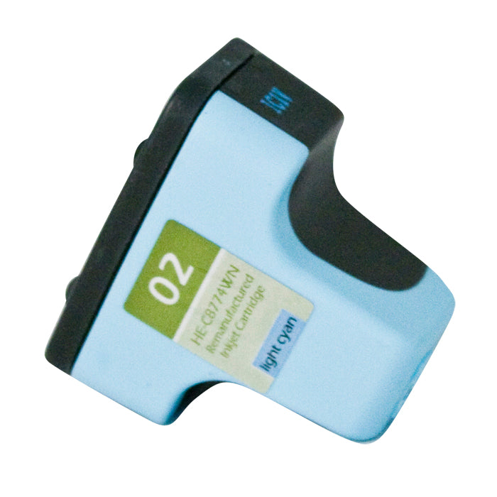 Remanufactured HP 02 (C8774WN) InkJet Cartridge, Light Cyan, 500 Yield