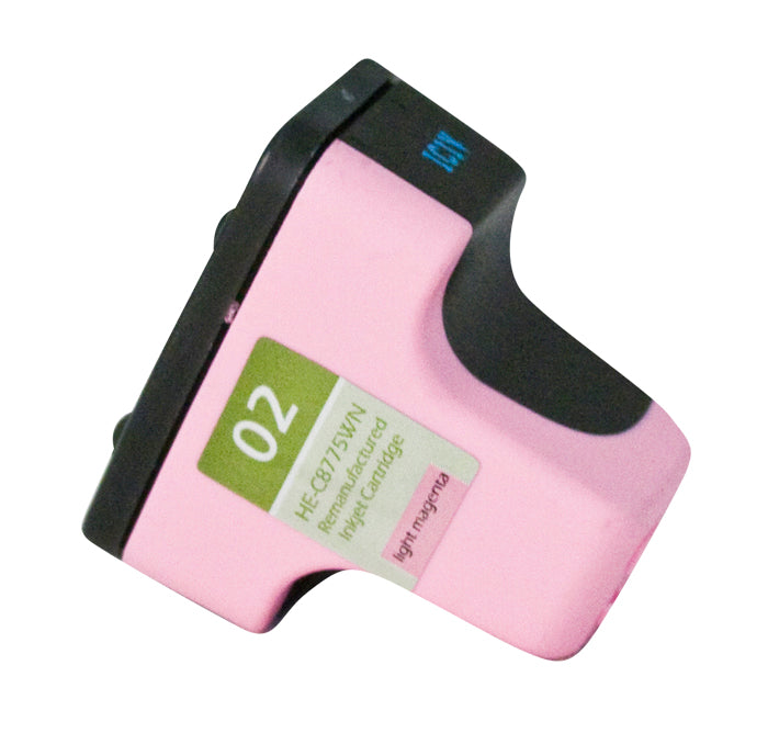 Remanufactured HP 02 (C8775WN) InkJet Cartridge, Light Magenta, 500 Yield