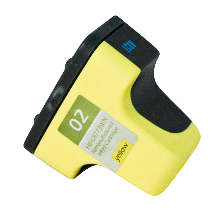 Remanufactured HP 02 (C8773WN) InkJet Cartridge, Yellow, 500 Yield