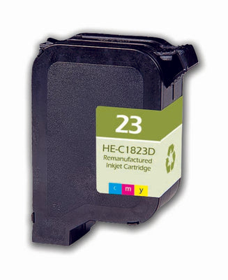 Remanufactured HP 23 (C1823D) InkJet Cartridge, Tri-Color, 38ML