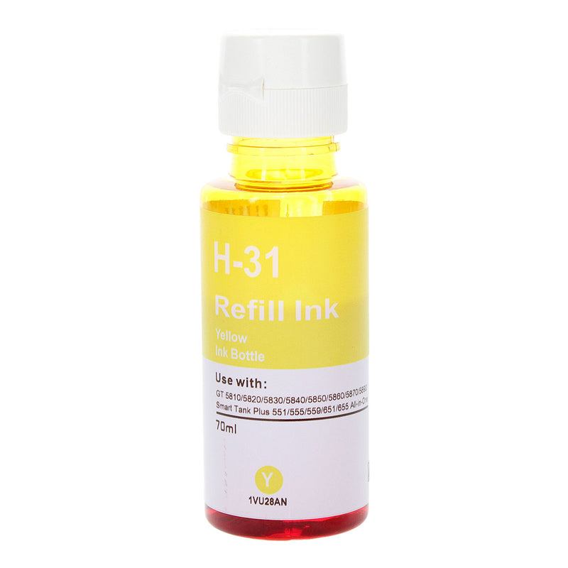 Compatible HP 31 (1VU28AN) Ink Bottle, Yellow, 8000 Yield