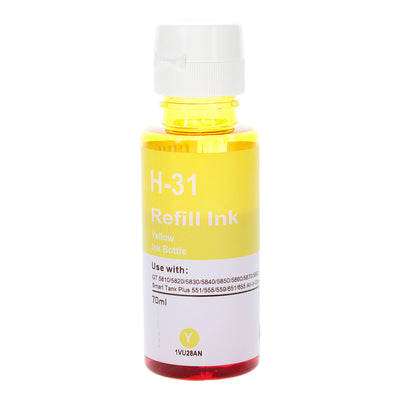 Compatible HP 31 (1VU28AN) Ink Bottle, Yellow, 8000 Yield