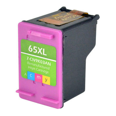 Remanufactured HP 65XL (N9K03AN) InkJet Cartridge, Tri-Color, 300 High Yield