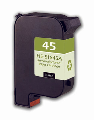 Remanufactured HP 45 (51645A) InkJet Cartridge, Black, 930 Yield
