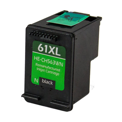 Remanufactured HP 61XL (CH563WN) InkJet Cartridge, Black, 480 High Yield