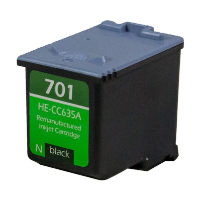 REMAN HP 701 (CC635A) INKJET CTG, BLACK, 350 YIELD