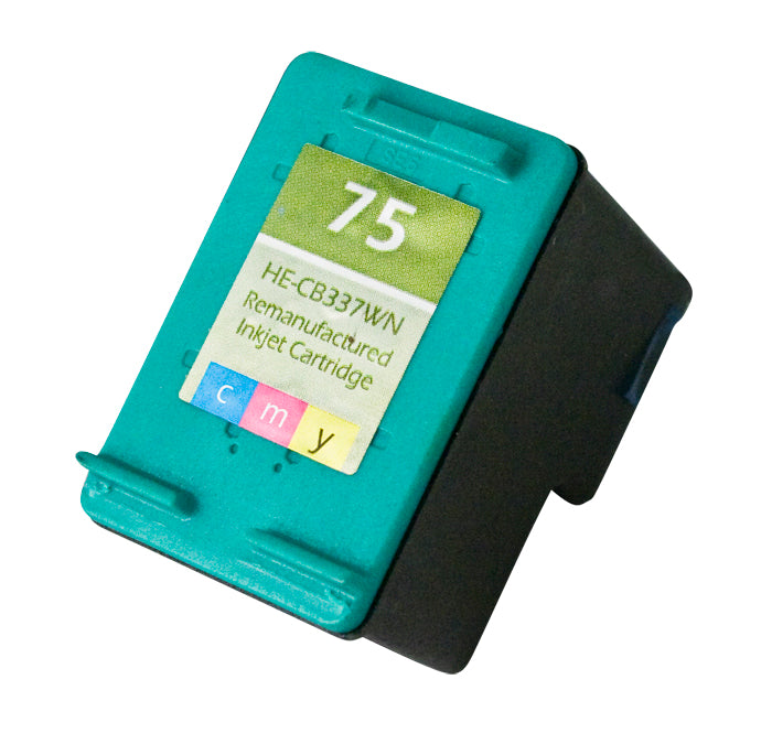 Remanufactured HP 75 (CB337WN) InkJet Cartridge, Tri-Color, 170 Yield