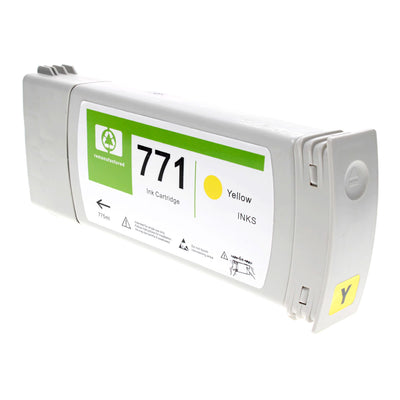 Remanufactured HP 771A (B6Y18A) Wide Format, Yellow, 775ml