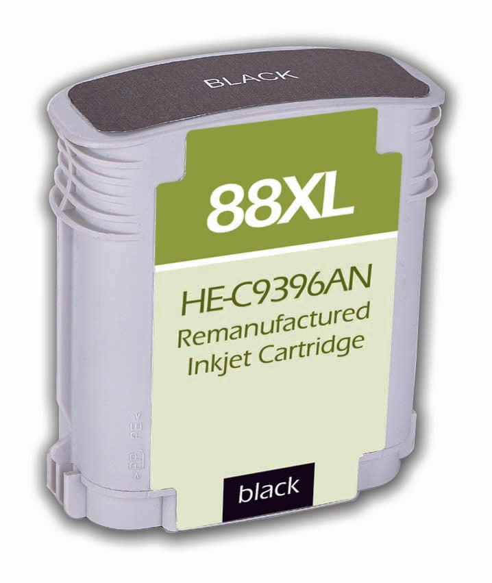 Remanufactured HP 88XL (C9396AN) InkJet Cartridge, Black, 2450 High Yield