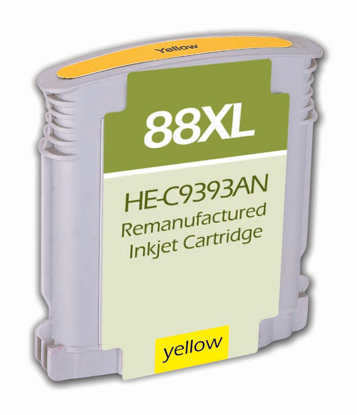 Remanufactured HP 88XL (C9393AN) InkJet Cartridge, Yellow, 1540 High Yield