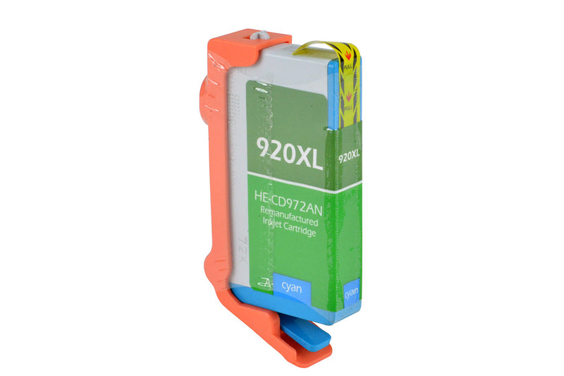 Remanufactured HP 920XL (CD972AN) InkJet Cartridge, Cyan, 700 High Yield, With SCC Chip